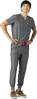 [Mediclo] Men's Medical Scrub Top - Crevan Essential 3 Pockets Eco Friendly Sustainable FYSEL Fabric V-Neck Shirt Workwear
