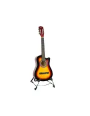 [Karrera] Childrens Acoustic Cutaway Wooden Guitar Ideal Kids Gift 1/2 Size Sunburst