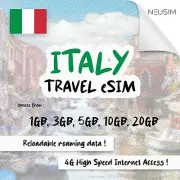 NeuSIM Italy eSIM 1-3GB Data | Same Day DELIVERY!