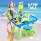 Kids Sand and Water Table Chair Outdoor Pool Beach Sandpit Toys Playset 2 In 1