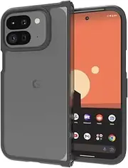 Sucnakp for Google Pixel 9-Pro-Fold Case: Premium Clear Back Panel + TPU Bumper Cover for Google Pixel Fold-2（YKL Black）