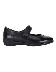 [Wide Steps] Winston Black Glove Flat Shoes