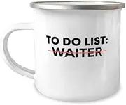 Teegarb Letter Blanket Enamel Camping Mug Funny To Do List Waiter Retirement Worker Celebrations Novelty Educator Retired Job Working Men Women