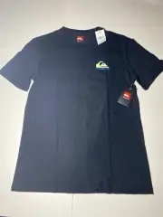 New, Quicksilver, Black Short Sleeve T-Shirt, Size Medium for Men