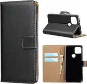 [Cavor] for Google Pixel 5 Case 6.0'',Premium PU Leather Folio Flip Wallet Stand Case Cover Magnetic Closure Phone Cases Book Design with Kickstand Feature & Card Slots-Black