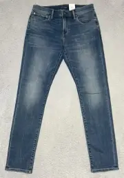 NEW Lucky Brand 110 Slim CoolMax Denim Jeans Mens 33x34 Blue Stretch Medium Wash