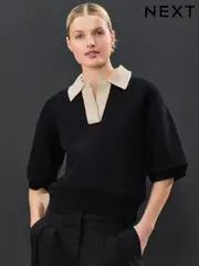 Black/Stone Soft Touch Heavyweight Cosy Striped Jumper (AF5847) | $60