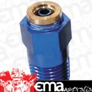 Aeroflow AF121-02 1/8" NPT Straight to 3/16" 120Series Nylon Blue Fitting