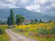 June Carey - My Girasoli - S/N Canvas Giclee - Signed - MINT - 30x40