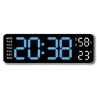 Large Digital Wall Clock Temperature and Humidity Week Display Electronic7451