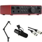 Focusrite Scarlett 2i2 4th Gen USB Audio Interface and Shure SM7dB Microphone