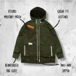 GOOPI MILITARY PATCH HOODED JACKET 軍綠1號