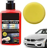 [Generic] Polish Cleaner for Car Interior | Car Interior Cleaner - Shine and Gloss UV-Protection Wax Coating with Sponge Scratch Repair for Dashboard Seats Tires Trim