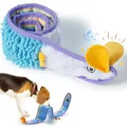 No Stuffing Eel Crinkle Dog Squeaky Toys - Durable Dog Toys for Tug of War, S...