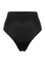 Spanx Shaping High-waist Stretch-satin Thong - Black - L L
