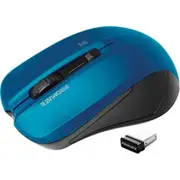 Promate CONTOUR.BL Ergonomic Wireless Mouse - Blue Ambidextrous Design - 800/1200/1600 DPI - 10m Working Range - Incudes Nano Reciever - Easy Plug & Play - Compatible with Win & Mac [CONTOUR.BL]