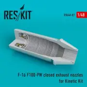 ResKit RSU48-0087 1:48 F-6 Fighting Falcon F100PW exhaust nozzle for Kinetic kit