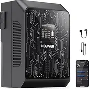 NEEWER Mini V Mount Battery Smart APP Control, 6800mAh 99Wh 14.5V 100W PD Fast Charging, OLED, Backup Power Supply Compatible with BMPCC 4k 6k Camcorder, USB C for Camera Monitor Video Light, PS099S