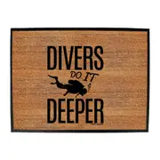 Ow Divers Do It Deeper - Funny Novelty Doormat Man Cave Floor mat
