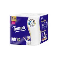 在飛比找蝦皮商城優惠-Tempo極吸萬用3層捲筒廚房紙巾4捲x4袋