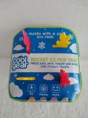 Cool Gear Rocket Ice Pop Tray's 4 Count Molds with 4 Caps Lot Of 3 BPA Free