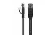 Cruxtec CAT6 UTP Flat Ethernet Cable 1m - Black (FC6-010-BK)