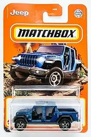 [Matchbox] Jeep Gladiator 36/100 (Blue) 1:64 Scale Die Cast Toy Car for Children, Unisex, Sport, 2" W x 3" L x 1" H