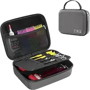 ProCase Barber Bag, Hard Travel Case for Barber Supplies Hair Clipper Cutting Accessories Storage Organizer for TPOB/Hatteker/Oneisal/Wahl 5Star/Andis Men Razor Guard Grooming Kits -Grey