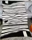 Zebra White Handmade Mudcloth Bogolan Textile Blanket Bedsheet Sofa Throw Linen