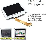 Game Boy Advance SP Drop-In 3.0 IPS Backlight LCD Upgrade Kit For AGS 001 & 101 Gameboy NO SOLDER/NO TRIMMING (White)