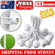 25x Elastic Ball Rope Bungee Cord Tarp Tie Down Strap Camping Tent Luggage Cords