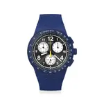 SWATCH CHRONO 原創系列手錶 NOTHING BASIC ABOUT BLUE 三眼計時 運動錶 藍 (42MM) 男錶 女錶 手錶 瑞士錶 錶