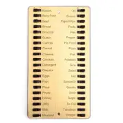 Metal Grocery List,Reusable Shopping List,Metal Sliding Shopping List2518