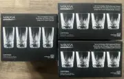 Mikasa Contessa Set of 4 Crystal Glasses Highball Whisky Cocktail Tumblers New