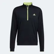 adidas Quarter Zip Pullover - Black / Pulse Lime
