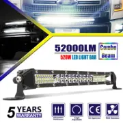 10" 20" Slim LED Work Light Bar Spot Flood Combo Offroad Driving Fog ATV 4WD SUV