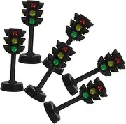 NOLITOY 6pcs Traffic Light Simulation for Traffic Signs Signals for Early Education Fun Learning Party Decoration Stop Cross Playset