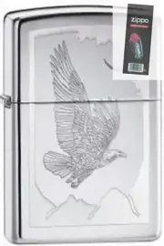 Zippo 21069 birds of prey chrome Lighter + FLINT PACK