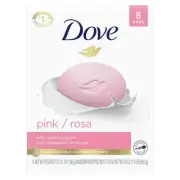 Dove Pink Beauty Soap Bar with Deep Moisture, 4 oz, 8 Pack (32 oz)