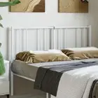 White Metal Double Bed Headboard 137cm Stylish Modern Bedroom Decor