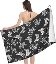 WURTON Bunny Rabbit Print Sand Free Beach Towel for Quick Dry Absorbent for Pool Swimming Bathroom Beach Towel