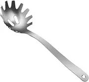 GREENADSCAPE 304 Stainless Steel Noodle Server Efficient Spaghetti Spoon Pasta Serving Spoon Fork Teeth Easy Cleaning Essential Kitchen Tool