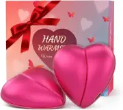 Heart-Shaped Rechargeable Hand Warmers 2-Pack 5200mAh Reusable Pocket Heaters