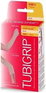 Tubigrip 1545 Elasticated Tubular Wrist/Ankle Support Size C Bandage, 1 Meter Length, Beige