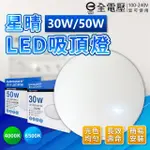 【EVERLIGHT 億光】LED 星晴 50W 全電壓 高亮度 LED 壁切單色 吸頂燈 天花板燈 適用5~6坪(自然光/白光)