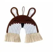 Large macrame boho wall hanging decor in WOODLAND MOUSE