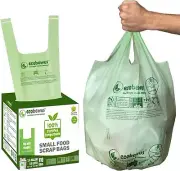 Small 100% HOME Compostable 2.6 Gallon Food Scrap Bags BPI Certified (110 Bags)