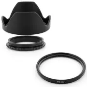 52mm Reversible Lens Hood + MCUV Filter for Olympus E-410 E-500 E-510 E-520 DLSR