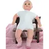 【KEROPPA】可諾帕MIT0~6個月嬰兒厚底止滑短襪x3雙(淺粉配紅)95001-B