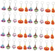 40 Pcs Cartoon Keychain Halloween Keychain Pendant Bats Keychains Hallowee Hanging Ornament Bag Purse Pendant Devils Keychain for Kids Adorable Key Chain Pumpkin Child Filler PVC
